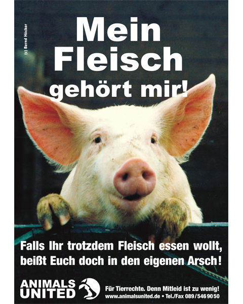 Plakat "Mein Fleisch gehört mir"
